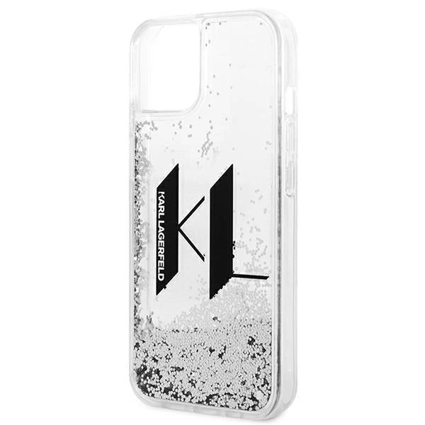 Karl Lagerfeld KLHCP14SLBKLCS iPhone 14 6,1" srebrny/silver hardcase Liquid Glitter Big KL_5
