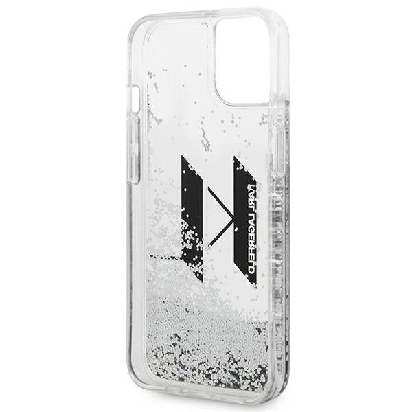 Karl Lagerfeld KLHCP14SLBKLCS iPhone 14 6,1" srebrny/silver hardcase Liquid Glitter Big KL_6