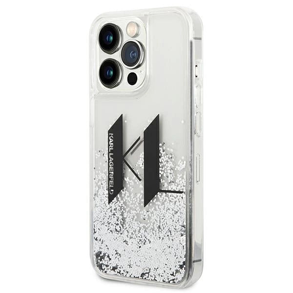Karl Lagerfeld KLHCP14LLBKLCS iPhone 14 Pro 6,1" srebrny/silver hardcase Liquid Glitter Big KL_1
