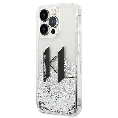 Karl Lagerfeld KLHCP14LLBKLCS iPhone 14 Pro 6,1" srebrny/silver hardcase Liquid Glitter Big KL_1