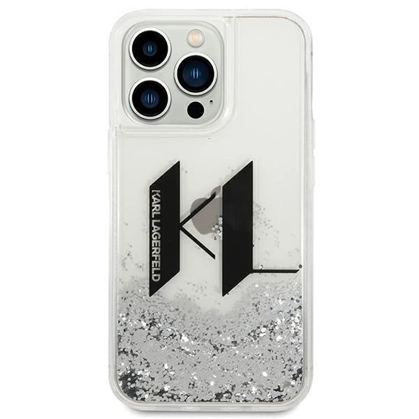 Karl Lagerfeld KLHCP14LLBKLCS iPhone 14 Pro 6,1" srebrny/silver hardcase Liquid Glitter Big KL_2