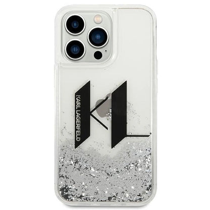 Karl Lagerfeld KLHCP14LLBKLCS iPhone 14 Pro 6,1" srebrny/silver hardcase Liquid Glitter Big KL_2