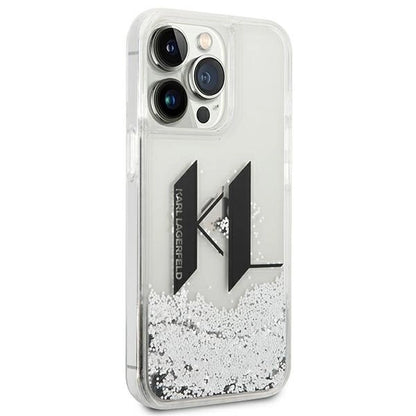Karl Lagerfeld KLHCP14LLBKLCS iPhone 14 Pro 6,1" srebrny/silver hardcase Liquid Glitter Big KL_3