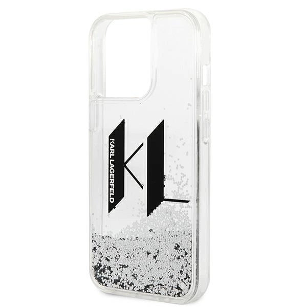 Karl Lagerfeld KLHCP14LLBKLCS iPhone 14 Pro 6,1" srebrny/silver hardcase Liquid Glitter Big KL_5