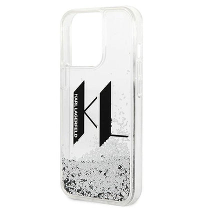 Karl Lagerfeld KLHCP14LLBKLCS iPhone 14 Pro 6,1" srebrny/silver hardcase Liquid Glitter Big KL_5