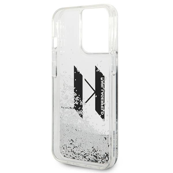 Karl Lagerfeld KLHCP14LLBKLCS iPhone 14 Pro 6,1" srebrny/silver hardcase Liquid Glitter Big KL_6
