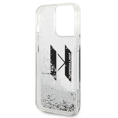 Karl Lagerfeld KLHCP14LLBKLCS iPhone 14 Pro 6,1" srebrny/silver hardcase Liquid Glitter Big KL_6