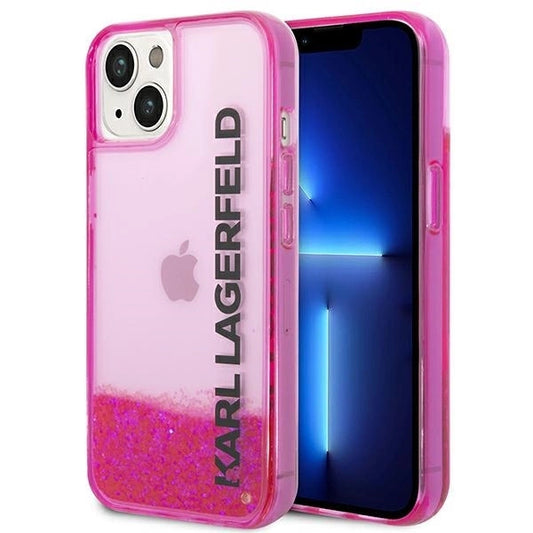 Karl Lagerfeld KLHCP14MLCKVF iPhone 14 Plus 6,7" różowy/pink hardcase Liquid Glitter Elong_0