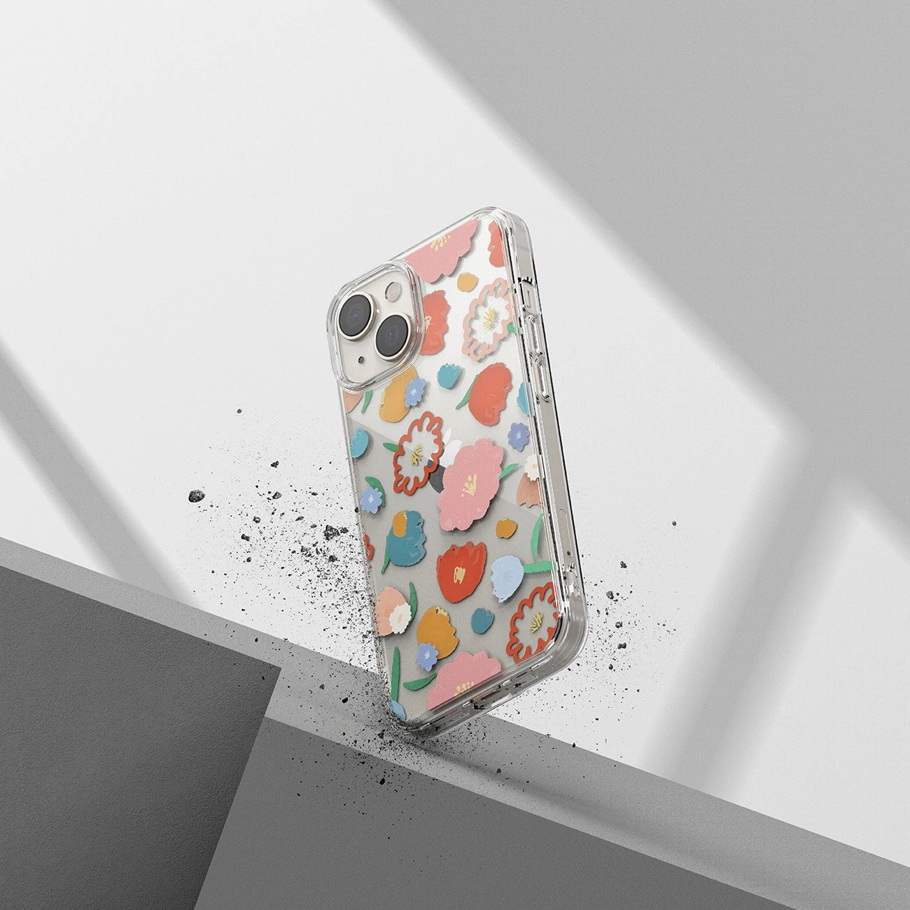 Ringke Fusion Design Armored Sleeve Cover with Gel Frame for iPhone 14 Plus transparent (Floral) (FD637E31)_6