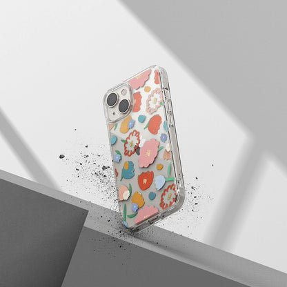 Ringke Fusion Design Armored Sleeve Cover with Gel Frame for iPhone 14 Plus transparent (Floral) (FD637E31)_6