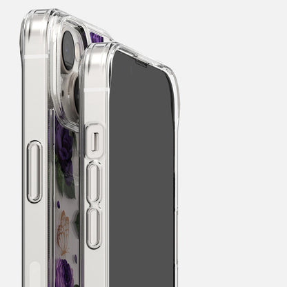 Ringke Fusion Design Armored Case Cover with Gel Frame for iPhone 14 Plus transparent (Purple rose) (FD637E29)_10