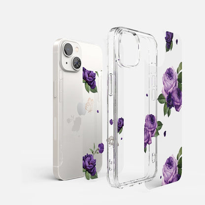 Ringke Fusion Design Armored Case Cover with Gel Frame for iPhone 14 Plus transparent (Purple rose) (FD637E29)_4