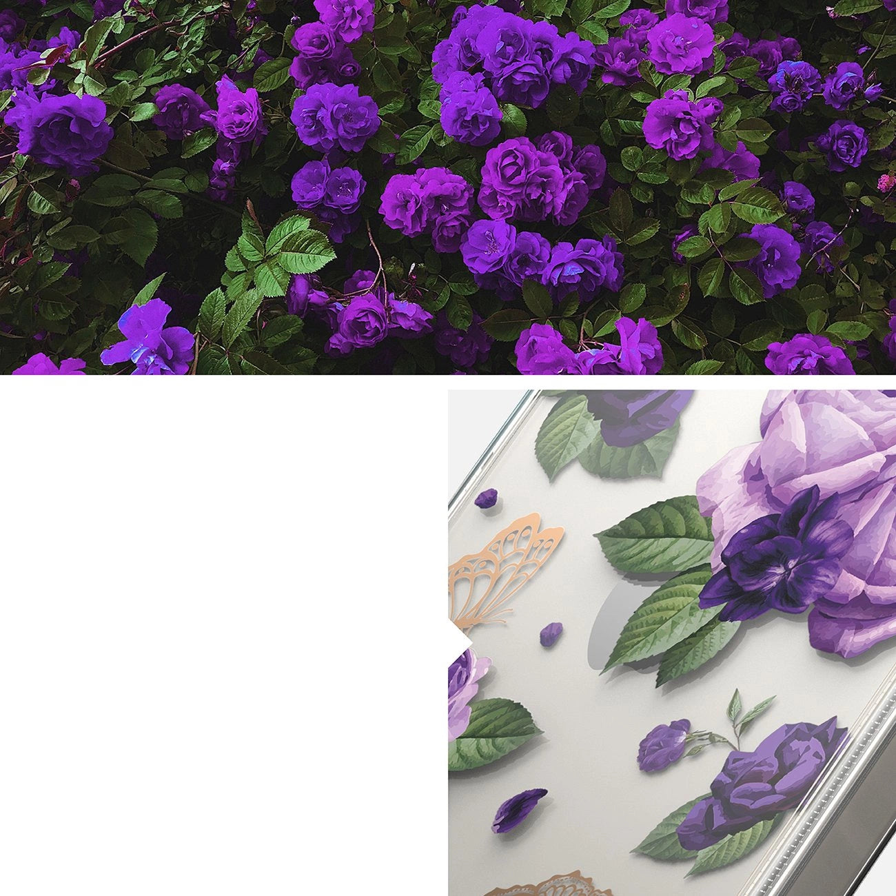 Ringke Fusion Design Armored Case Cover with Gel Frame for iPhone 14 Plus transparent (Purple rose) (FD637E29)_9