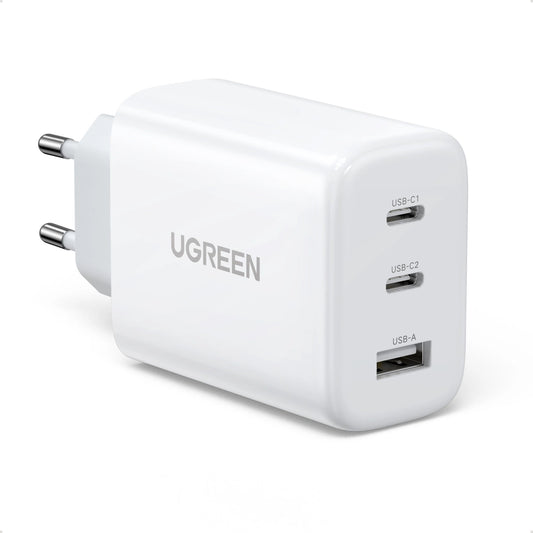 Ugreen fast charger 2x USB Type C / USB 65W PD3.0, QC3.0/4.0+ white (CD275)_0
