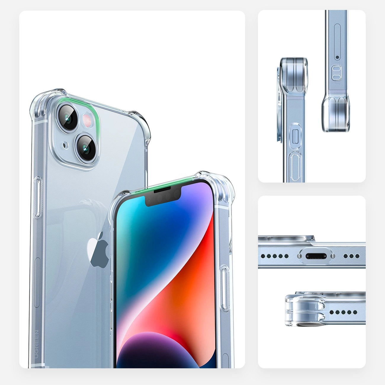 Ugreen Gel Bright Cushion Protective Case for iPhone 14 Plus Transparent (LP602)_5