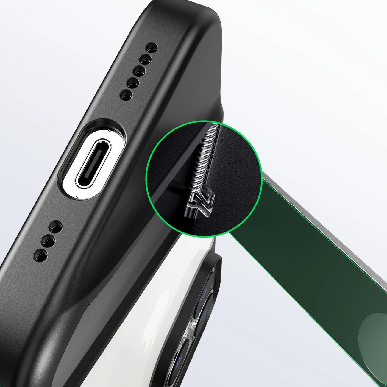 Ugreen LP635 Kickstand Protective Case Hard Cover with Gel Frame and Built-in Stand for iPhone 14 Pro Black (90926)_6
