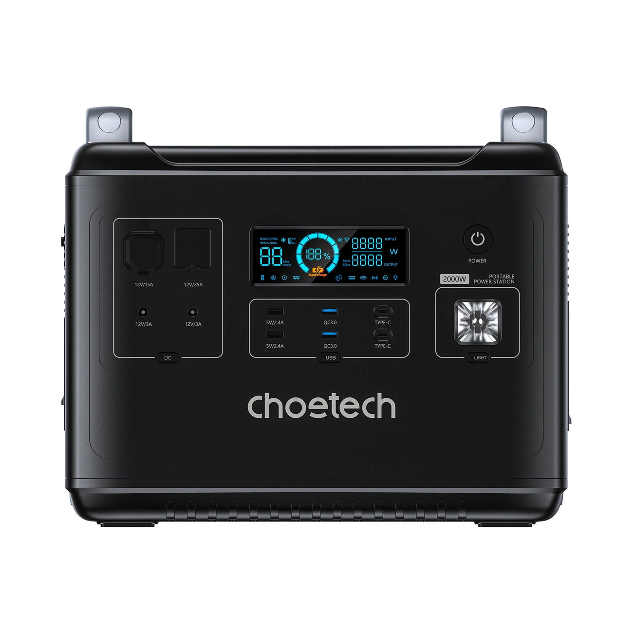 Choetech portable power station LiFePO4 1997Wh 2000W power bank black (BS006 Super Mini)_2