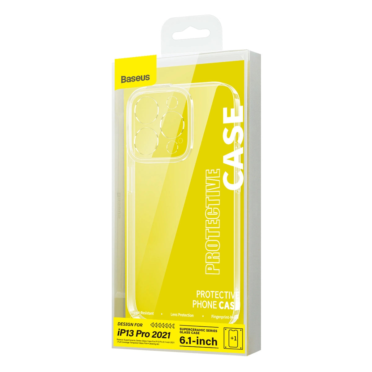 Baseus SuperCeramic Series Glass Case Glass Case for iPhone 13 Pro 6.1" 2021 + Cleaning Kit_1