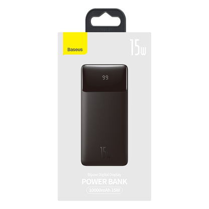 Baseus Bipow powerbank with display 10000mAh 15W black (Overseas Edition) + USB-A - Micro USB cable 0.25m black (PPBD050001)_4