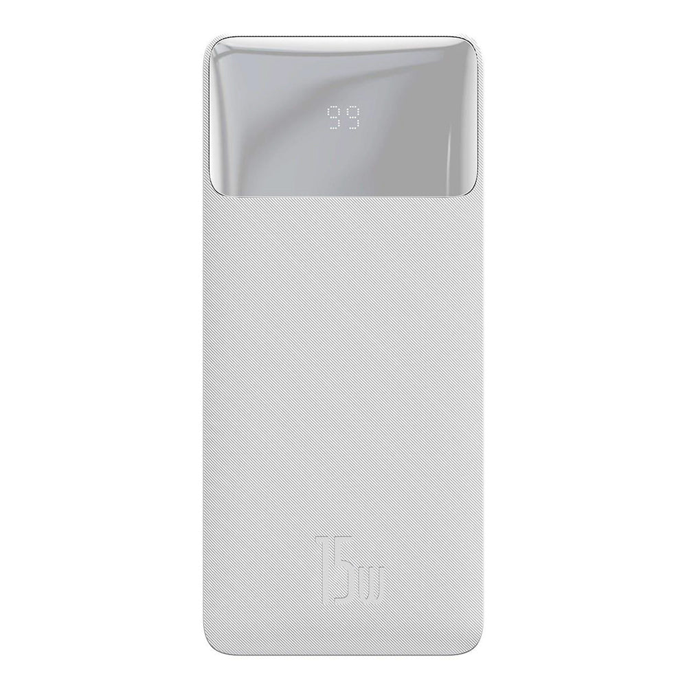 Baseus Bipow powerbank with display 10000mAh 15W white (Overseas Edition) + USB-A - Micro USB cable 0.25m white (PPBD050002)_0