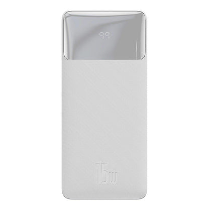 Baseus Bipow powerbank with display 10000mAh 15W white (Overseas Edition) + USB-A - Micro USB cable 0.25m white (PPBD050002)_0