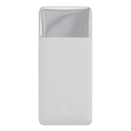 Baseus Bipow powerbank with display 10000mAh 15W white (Overseas Edition) + USB-A - Micro USB cable 0.25m white (PPBD050002)_0