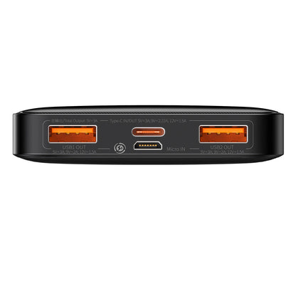 Baseus Bipow Fast Charging Power Bank 10000mAh 20W Black (Overseas Edition) + USB-A - Micro USB 0.25m Black Cable (PPBD050301)_3