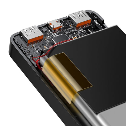 Baseus Bipow Fast Charging Power Bank 10000mAh 20W Black (Overseas Edition) + USB-A - Micro USB 0.25m Black Cable (PPBD050301)_6