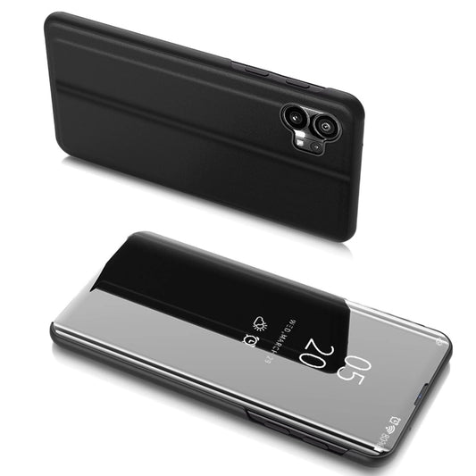 Clear View Case case for Nothing Phone 1 flip case black_0