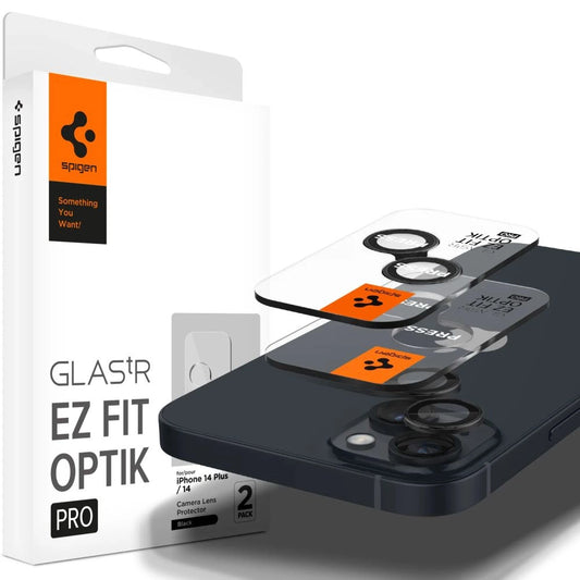 Spigen Glas.tR EZ Fit Optik Camera Protector for iPhone 14 / Plus / 15 / Plus - Black 2 pcs._0