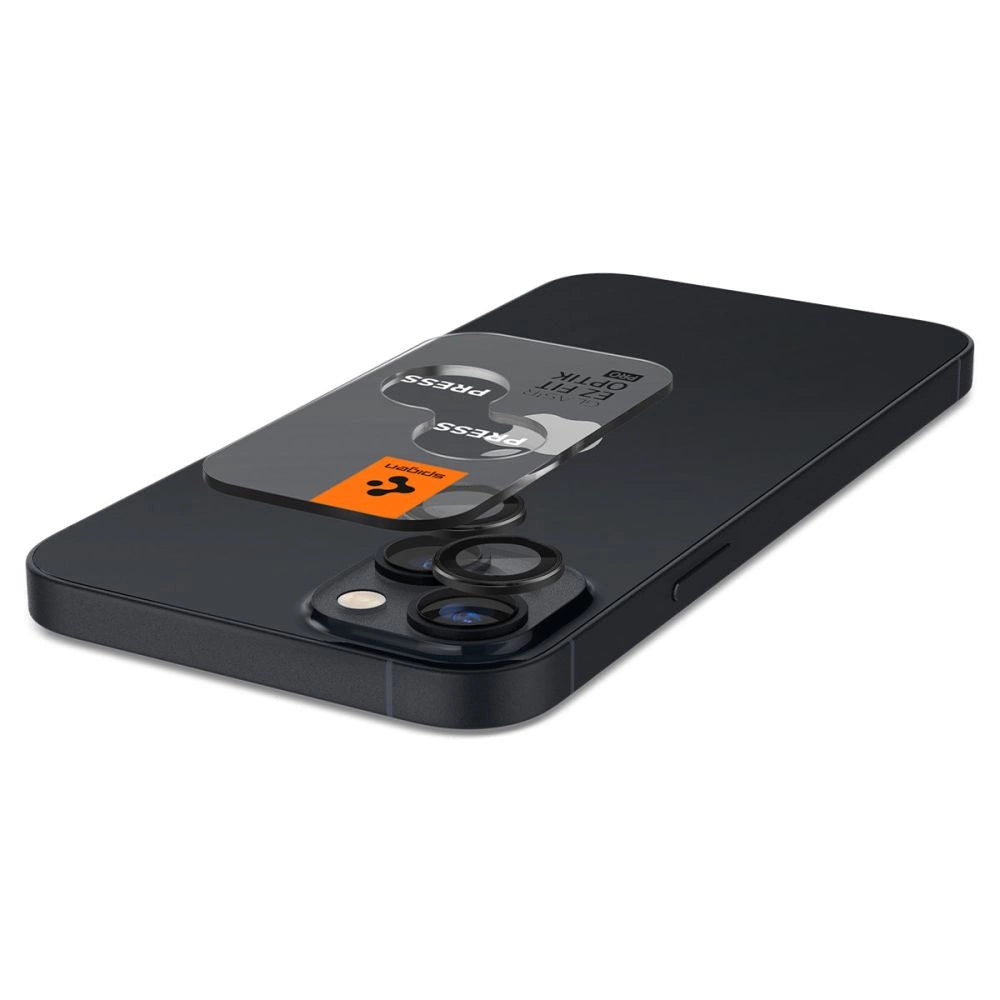 Spigen Glas.tR EZ Fit Optik Camera Protector for iPhone 14 / Plus / 15 / Plus - Black 2 pcs._12