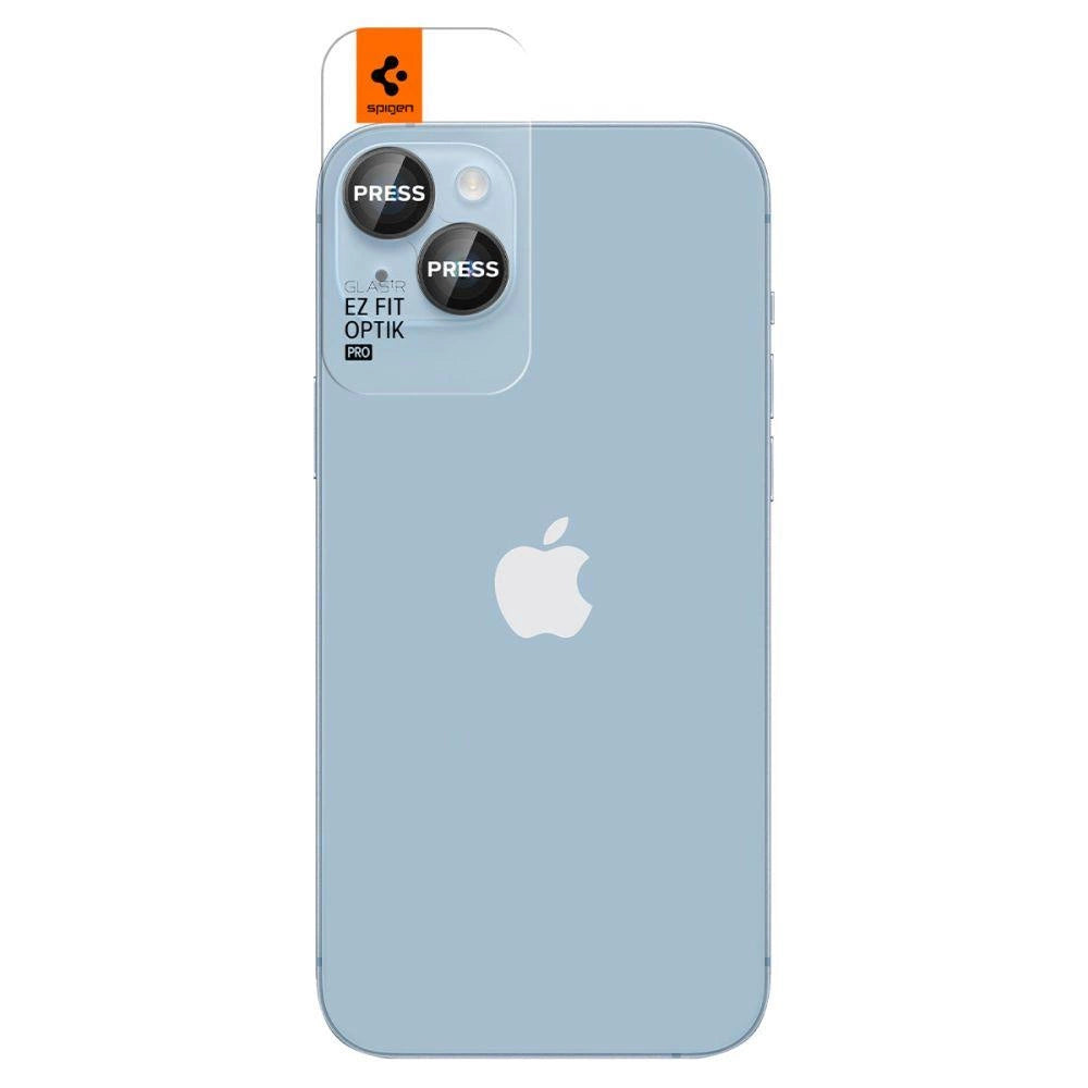 Spigen Glas.tR EZ Fit Optik Camera Protector for iPhone 14 / Plus / 15 / Plus - Black 2 pcs._6