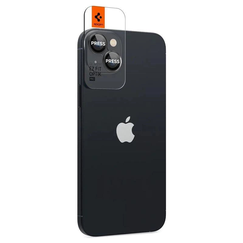 Spigen Glas.tR EZ Fit Optik Camera Protector for iPhone 14 / Plus / 15 / Plus - Black 2 pcs._7