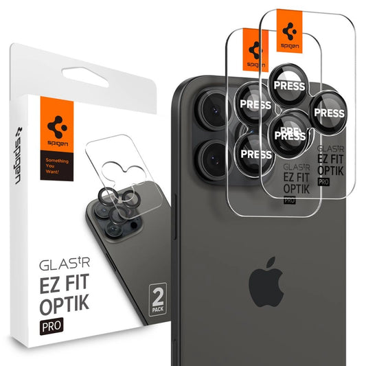 Spigen Glas.tR EZ Fit Optik Camera Protector for iPhone 14 Pro / Pro Max / 15 Pro / Pro Max / 16 Pro / Pro Max - Black 2 pcs._0