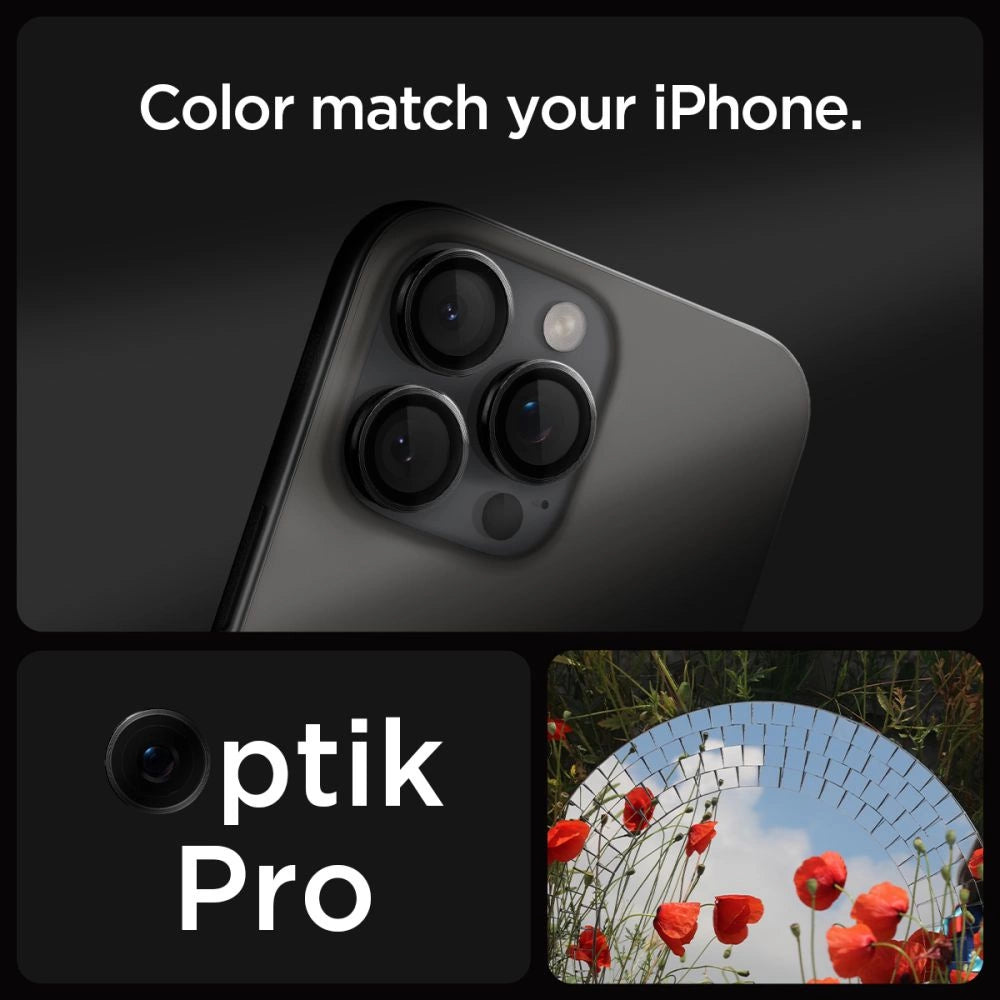 Spigen Glas.tR EZ Fit Optik Camera Protector for iPhone 14 Pro / Pro Max / 15 Pro / Pro Max / 16 Pro / Pro Max - Black 2 pcs._13
