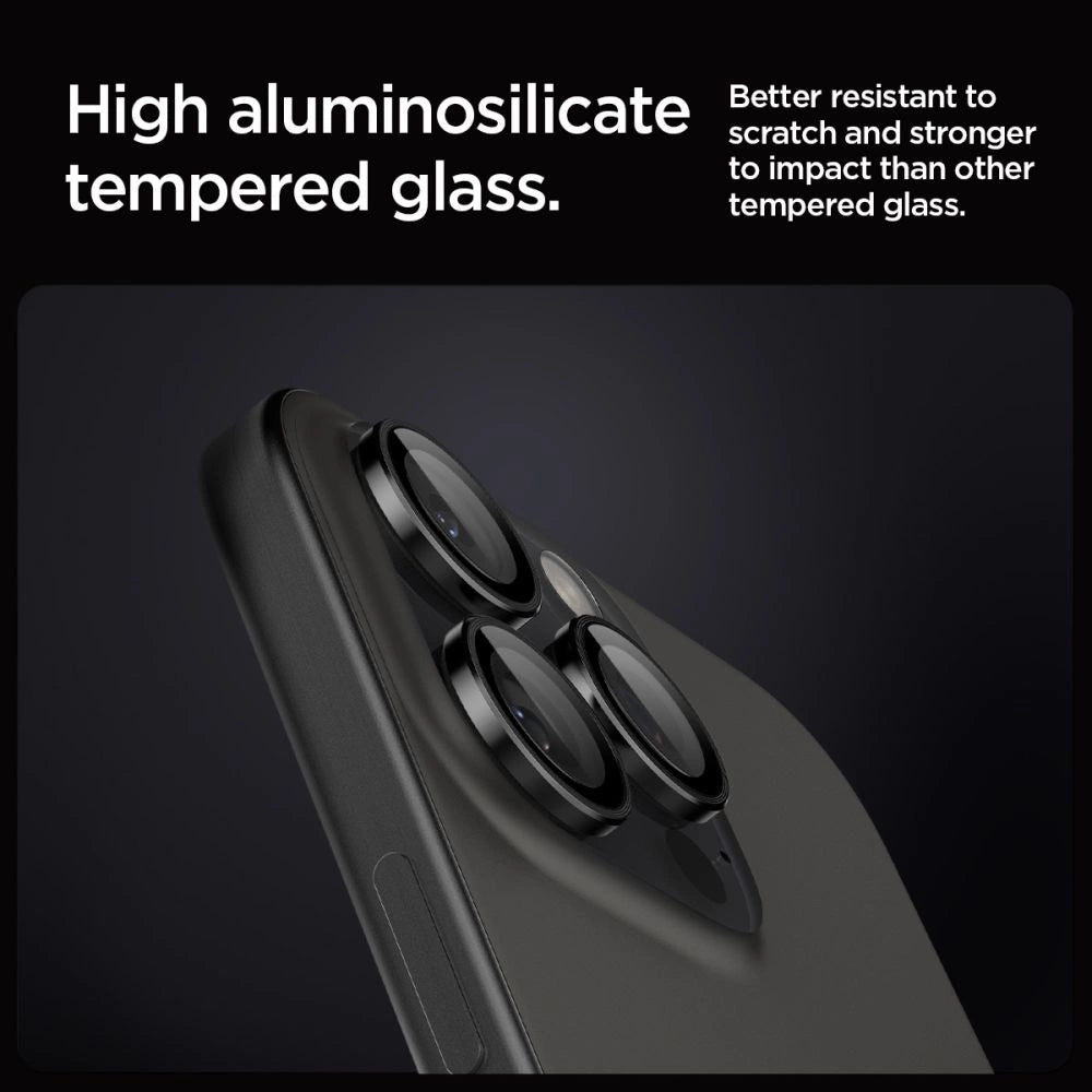 Spigen Glas.tR EZ Fit Optik Camera Protector for iPhone 14 Pro / Pro Max / 15 Pro / Pro Max / 16 Pro / Pro Max - Black 2 pcs._16