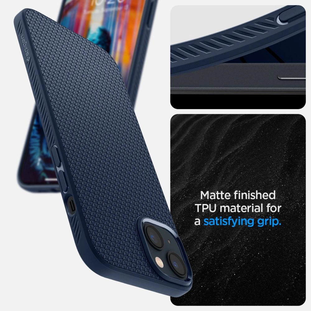 Spigen Liquid Air Case for iPhone 14 Plus - Blue_9