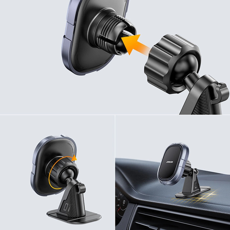 Joyroom magnetic phone holder for dashboard gray (JR-ZS311)_8