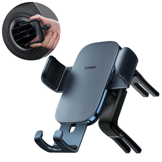 Baseus Metal AgeⅡ gravity holder for round car air vent dark gray (SUJS030013)_0