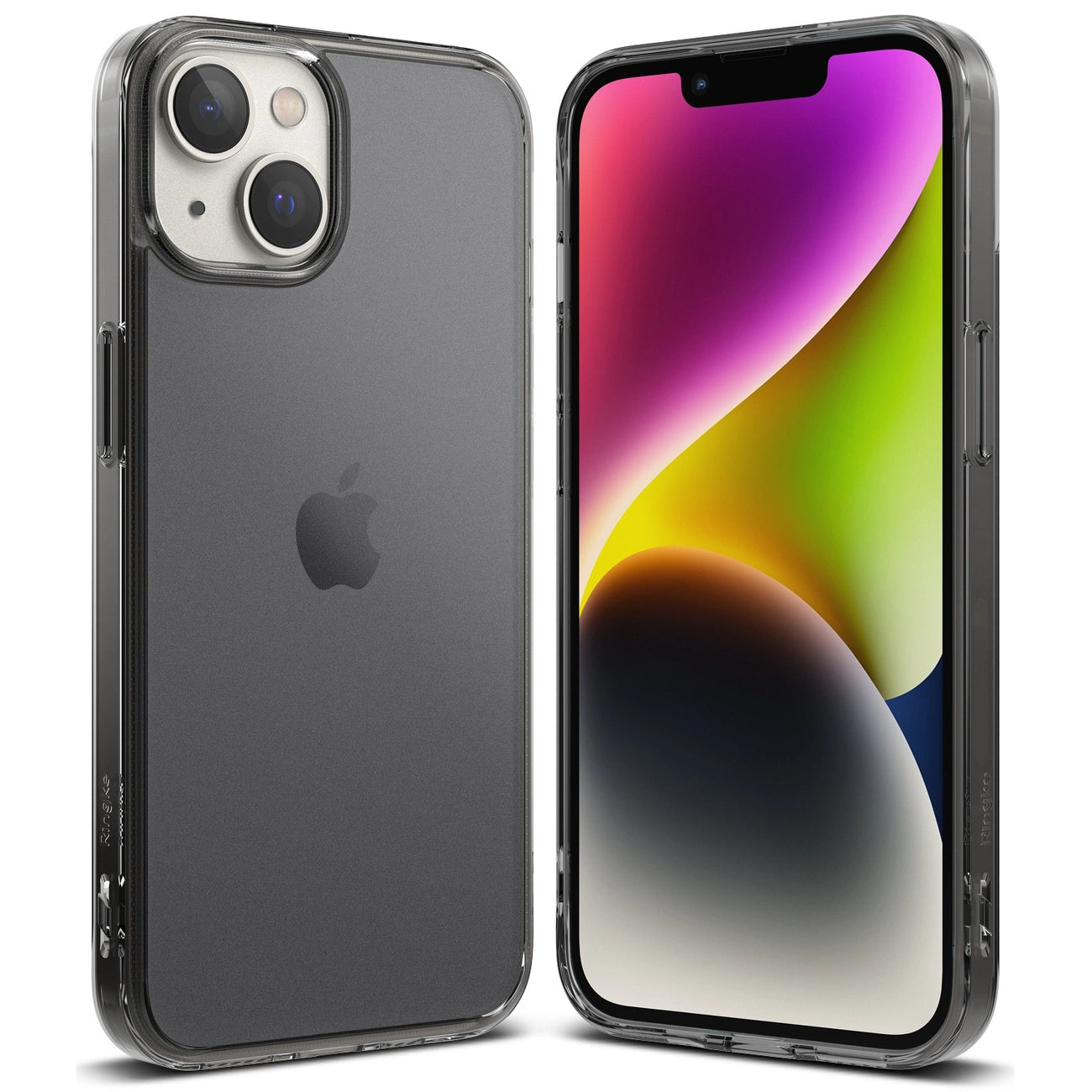 Ringke Fusion Matte case iPhone 14 Plus cover with a gel frame gray_0