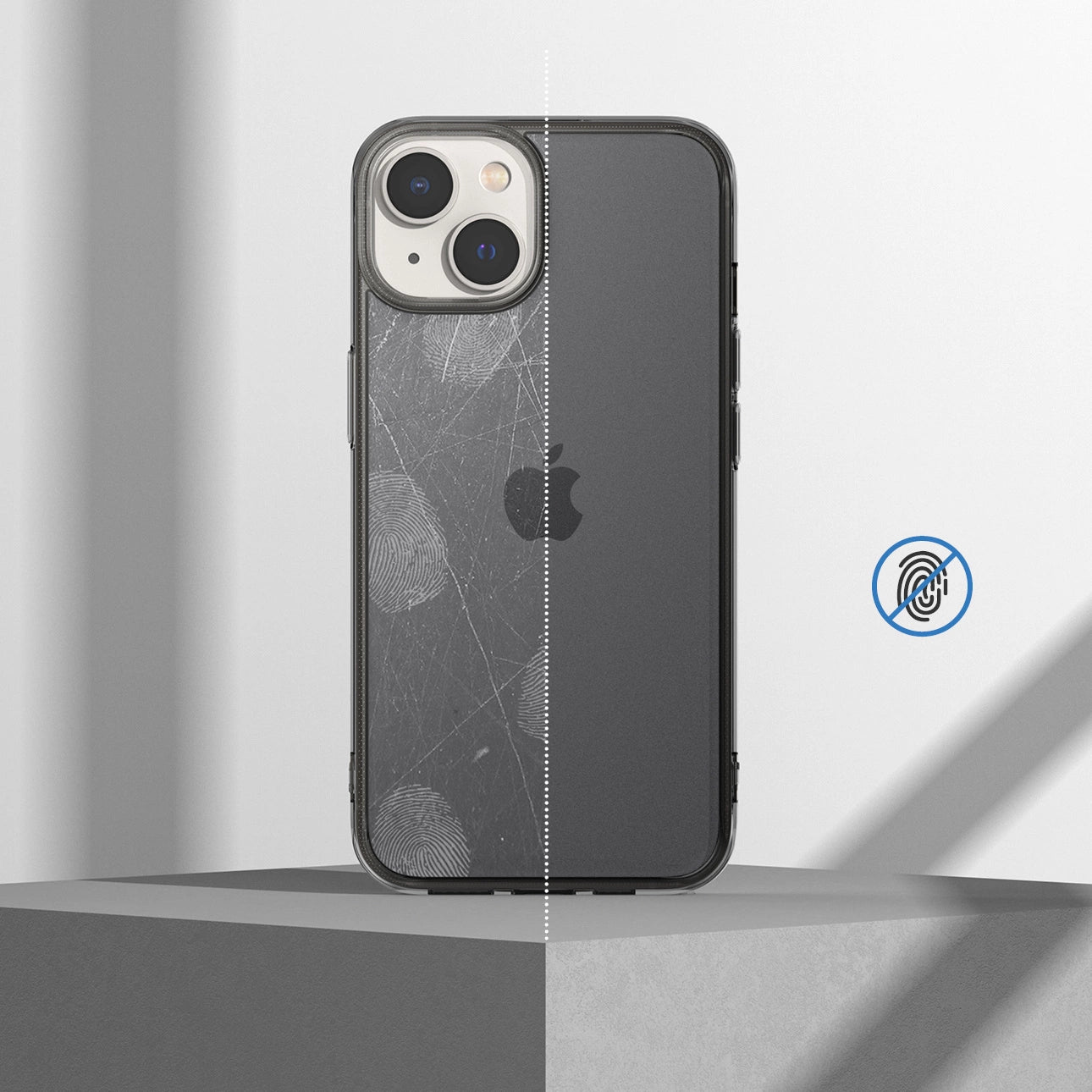 Ringke Fusion Matte case iPhone 14 Plus cover with a gel frame gray_3