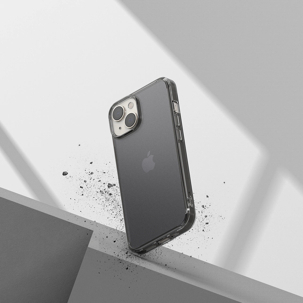 Ringke Fusion Matte case iPhone 14 Plus cover with a gel frame gray_4