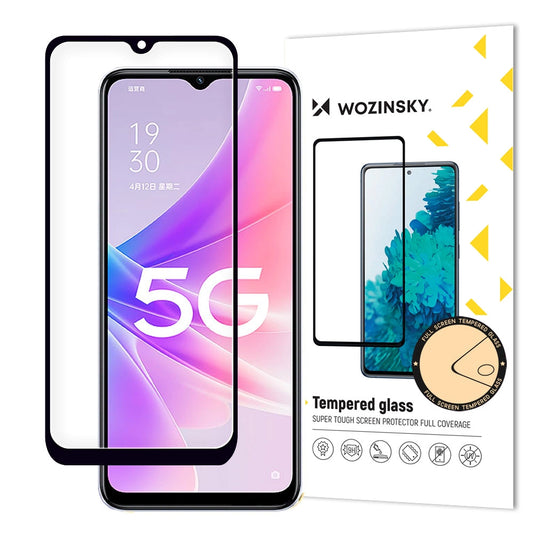 Wozinsky Full Glue Tempered Glass Oppo A77 4G / A57 4G / A57s / A57e full screen with frame black (case friendly)_0
