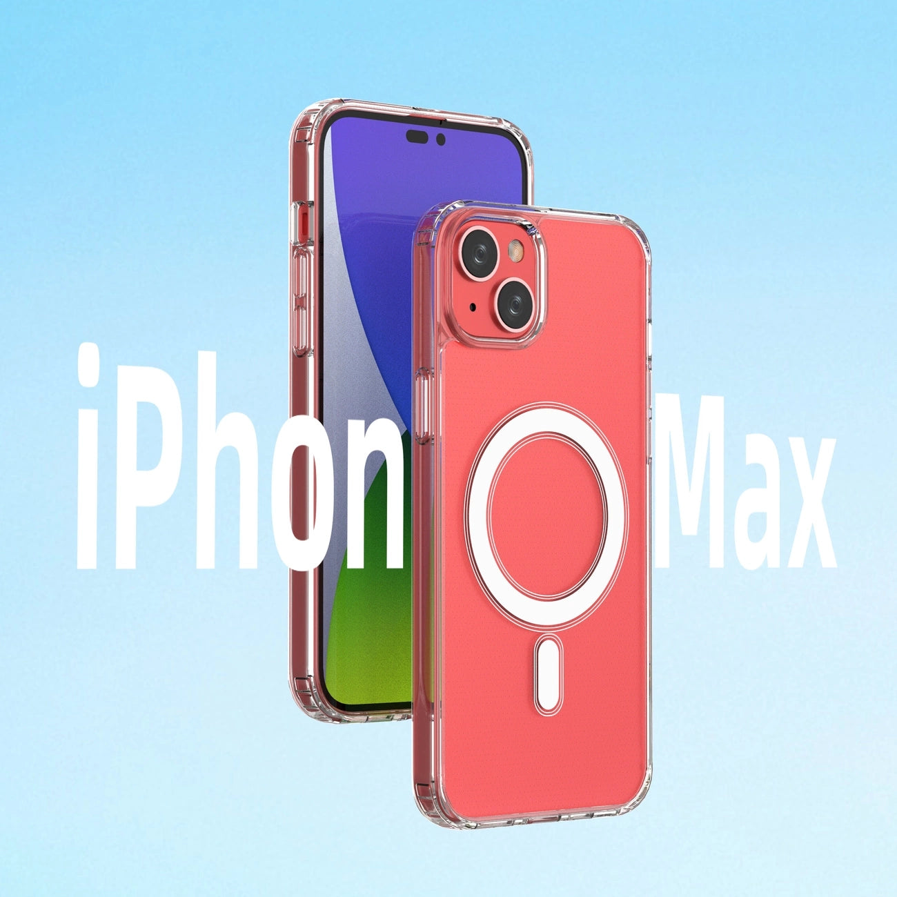 Clear Magnetic Case with MagSafe for iPhone 14 Plus with silver ring - transparent_5