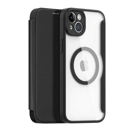 Dux Ducis Skin X Pro Case iPhone 14 Plus Magnetic MagSafe Flip Case Black_0