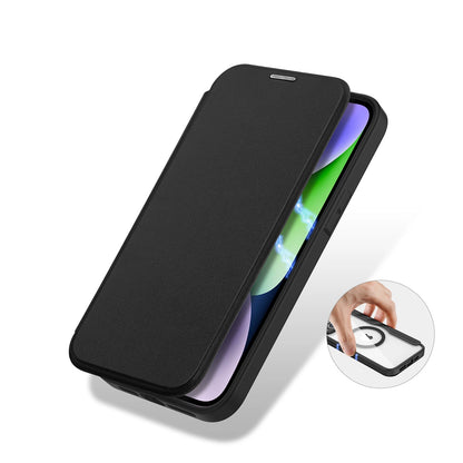Dux Ducis Skin X Pro Case iPhone 14 Plus Magnetic MagSafe Flip Case Black_8