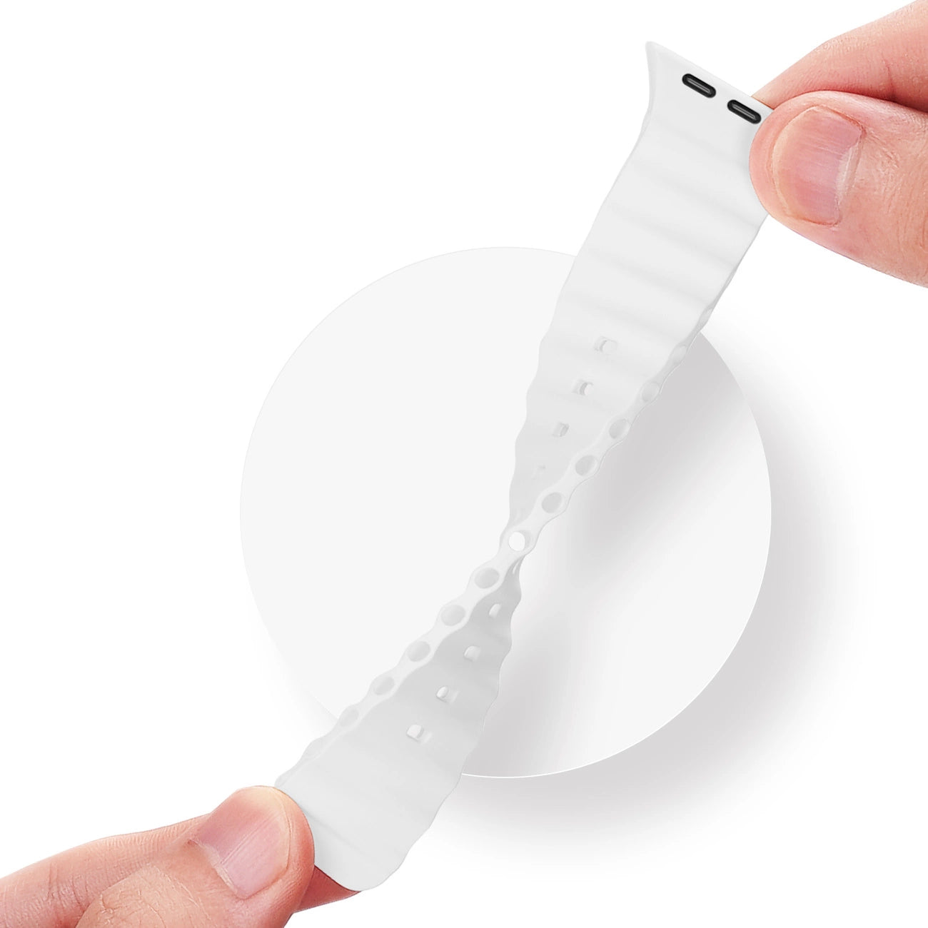 Dux Ducis Strap Watch Strap 9 / 8 / 7 / 6 / 5 / 4 / 3 / 2 / SE (41 / 40 / 38mm) Silicone Band Bracelet White (OceanWave Version)_3