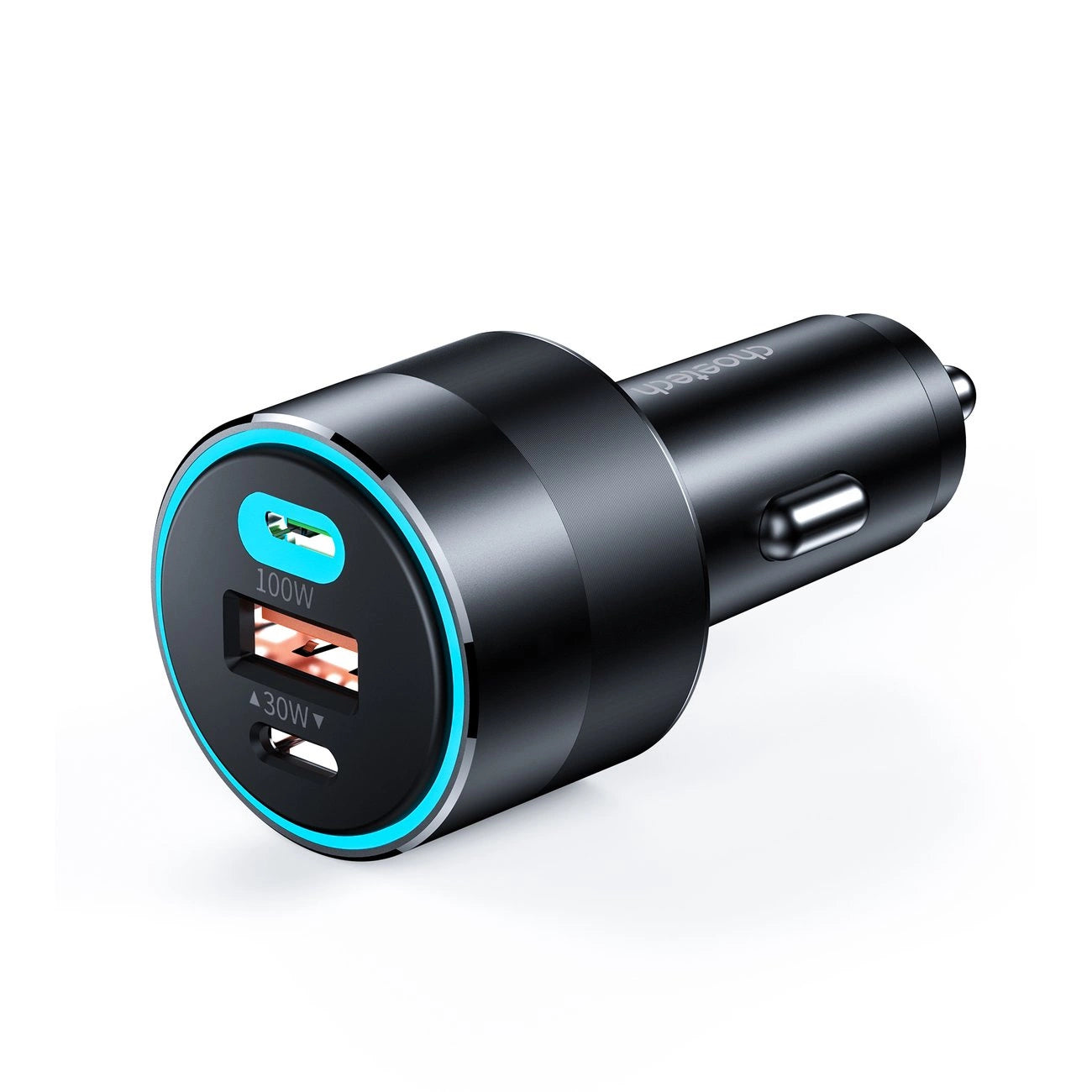 Choetech fast car charger 130W 2xUSB-C + USB-A black (TC0011)_0