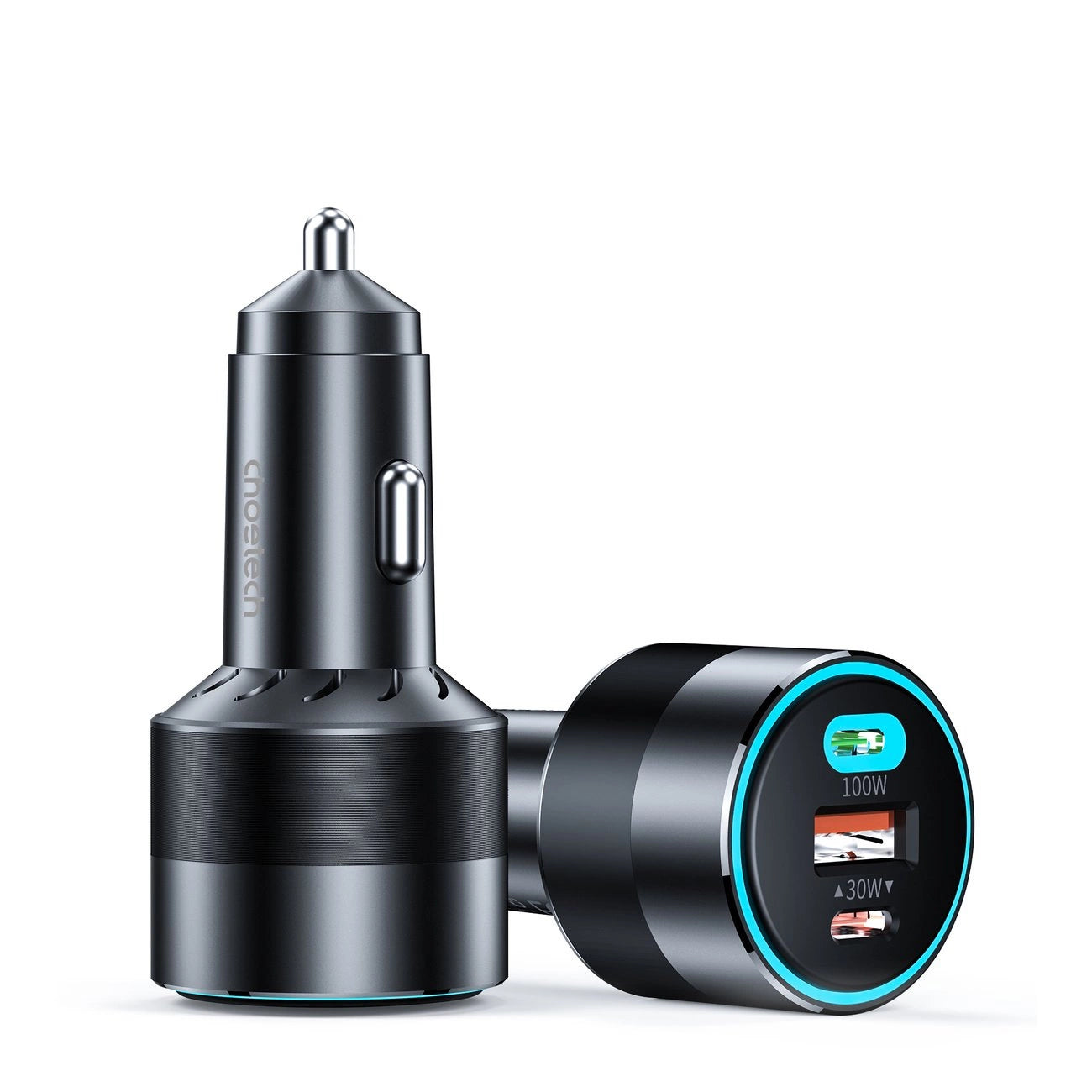 Choetech fast car charger 130W 2xUSB-C + USB-A black (TC0011)_4