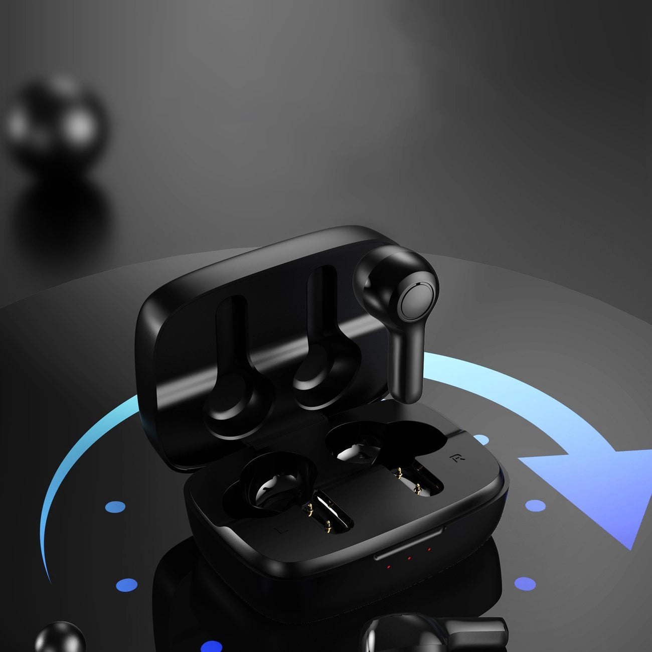 Choetech TWS wireless headphones with solar panel black (BH-T09)_3